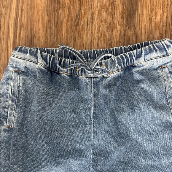 Drawstring denim pants - Picture 2 of 5